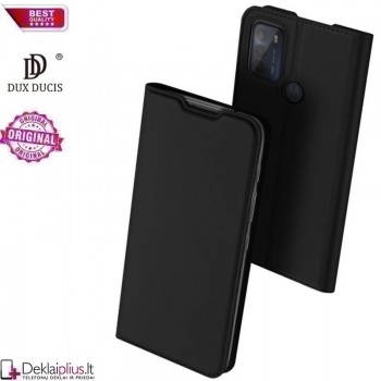 Dux Ducis dirbtinės odos atverčiamas dėklas - juodas (telefonui Motorola Moto G50)